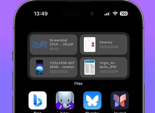 梅江苹果屏幕维修分享iPhone主屏幕快速访问最近的文件 